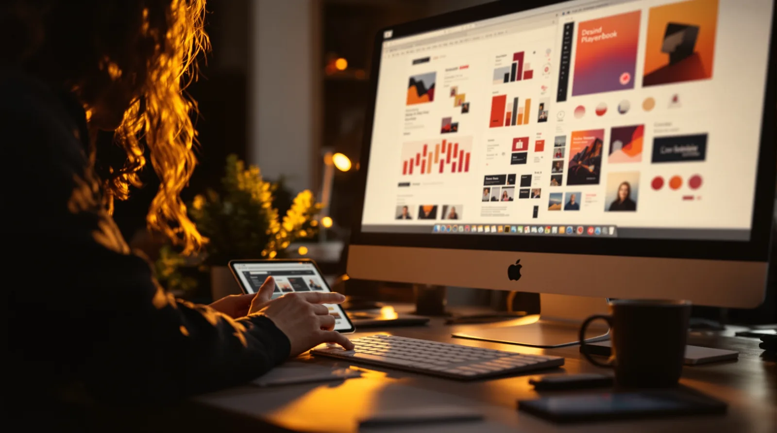 Social media advertising creative and conversion tracking on a large display